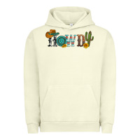 Pigment Pistachio howdy with cowboy hat and cactus Urban Hoodie - Artiststas