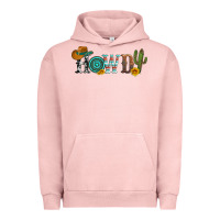 Pigment Salmon howdy with cowboy hat and cactus Urban Hoodie - Artiststas