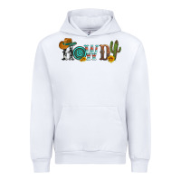 White howdy with cowboy hat and cactus Urban Hoodie - Artiststas