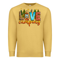 Antique Gold love camping Premium Sweatshirt - Zillion Design Studio