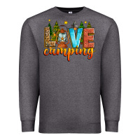 Charcoal Heather love camping Premium Sweatshirt - Zillion Design Studio