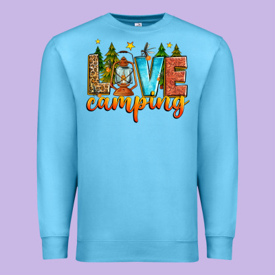 Love Camping Premium Sweatshirt Designed By Zillion Design Studio