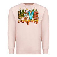 Pale Pink love camping Premium Sweatshirt - Zillion Design Studio