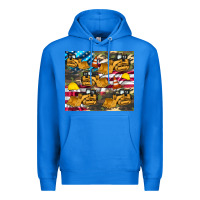 True Royal bulldozer camouflage american flag Premium Hoodie - Artiststas