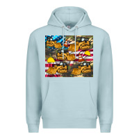 Blue Mist bulldozer camouflage american flag Premium Hoodie - Artiststas