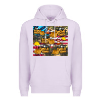 Lilac bulldozer camouflage american flag Premium Hoodie - Artiststas