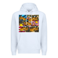 White bulldozer camouflage american flag Premium Hoodie - Artiststas