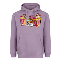 Lavender princess cartoon coffee cups Heavyweight Hoodie - Zillion Design Studio