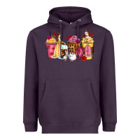 Princess Cartoon Coffee Cups Heavyweight Hoodie | Teevron