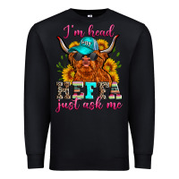Black i'm head heffa just ask me Premium Sweatshirt - Zillion Design Studio