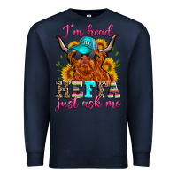Navy i'm head heffa just ask me Premium Sweatshirt - Zillion Design Studio