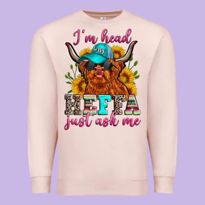 I'm Head Heffa Just Ask Me Premium Sweatshirt Designed By Zillion Design Studio