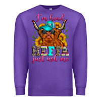 Purple i'm head heffa just ask me Premium Sweatshirt - Zillion Design Studio