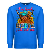 True Royal i'm head heffa just ask me Premium Sweatshirt - Zillion Design Studio