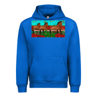 Cobalt horses roses ann cactuses license plate Urban Hoodie - Artiststas