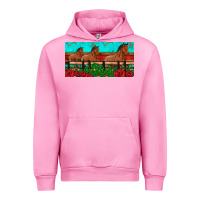Fuchsia Pink horses roses ann cactuses license plate Urban Hoodie - Artiststas