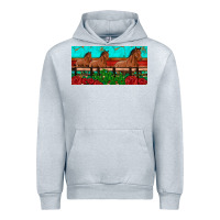 Heather Grey horses roses ann cactuses license plate Urban Hoodie - Artiststas