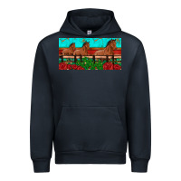 Navy horses roses ann cactuses license plate Urban Hoodie - Artiststas