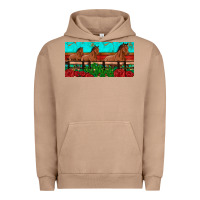 Pigment Burro horses roses ann cactuses license plate Urban Hoodie - Artiststas