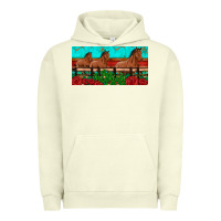 Pigment Pistachio horses roses ann cactuses license plate Urban Hoodie - Artiststas