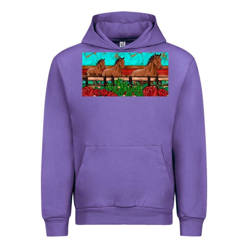 Horses Roses Ann Cactuses License Plate Urban Hoodie by Artiststas | Teevron