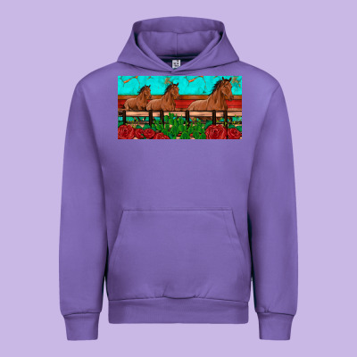 Horses Roses Ann Cactuses License Plate Urban Hoodie Designed By Artiststas