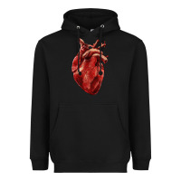 Black Anatomical heart Heavyweight Hoodie - RanaPortraitStore