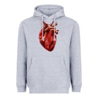 Heather Grey Anatomical heart Heavyweight Hoodie - RanaPortraitStore