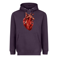 Plum Anatomical heart Heavyweight Hoodie - RanaPortraitStore