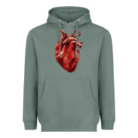 Sage Anatomical heart Heavyweight Hoodie - RanaPortraitStore