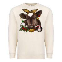 Sandshell christmas baby cow Premium Sweatshirt - RanaPortraitStore