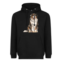 Black Australian shepherd Heavyweight Hoodie - RanaPortraitStore