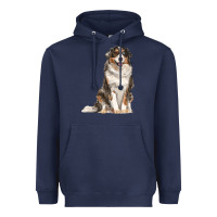 Navy Australian shepherd Heavyweight Hoodie - RanaPortraitStore