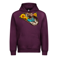 Mauve Wine cowboy hat Urban Hoodie - AdoDesignShop