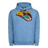 Pigment Pebble Blue cowboy hat Urban Hoodie - AdoDesignShop