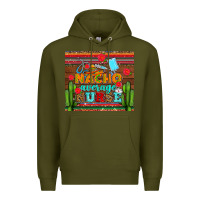 Army Green nacho average nurse with roses Premium Hoodie - AdoDesignShop