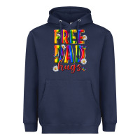 Navy free dad hugs Heavyweight Hoodie - texasbilliewilder