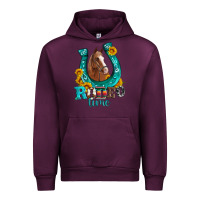 Mauve Wine horseshoe rodeo time Urban Hoodie - Artiststas