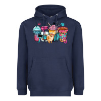 Navy pet groomer coffee cups Heavyweight Hoodie - Zillion Design Studio