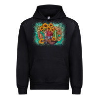Black cowboy boots sunflower Urban Hoodie - AdoDesignShop