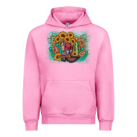 Fuchsia Pink cowboy boots sunflower Urban Hoodie - AdoDesignShop
