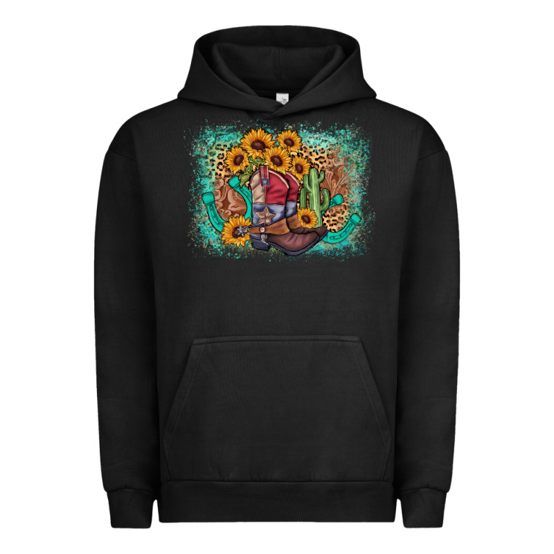 Cowboy Boots Sunflower Urban Hoodie by AdoDesignShop | Teevron