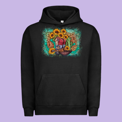 Cowboy Boots Sunflower Urban Hoodie Designed By Adodesignshop