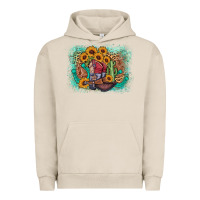 Pigment French Oak cowboy boots sunflower Urban Hoodie - AdoDesignShop