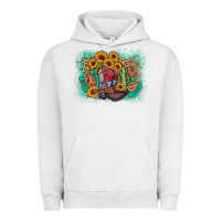 Pigment Lunar Rock cowboy boots sunflower Urban Hoodie - AdoDesignShop