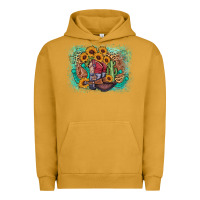 Pigment Peanut Butter cowboy boots sunflower Urban Hoodie - AdoDesignShop