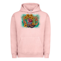 Pigment Salmon cowboy boots sunflower Urban Hoodie - AdoDesignShop