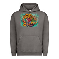 Pigment Tornado cowboy boots sunflower Urban Hoodie - AdoDesignShop
