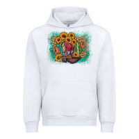 White cowboy boots sunflower Urban Hoodie - AdoDesignShop