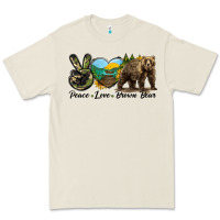Bone Peace Love Brown Bear Premium Tee - LillyAllenDesigns